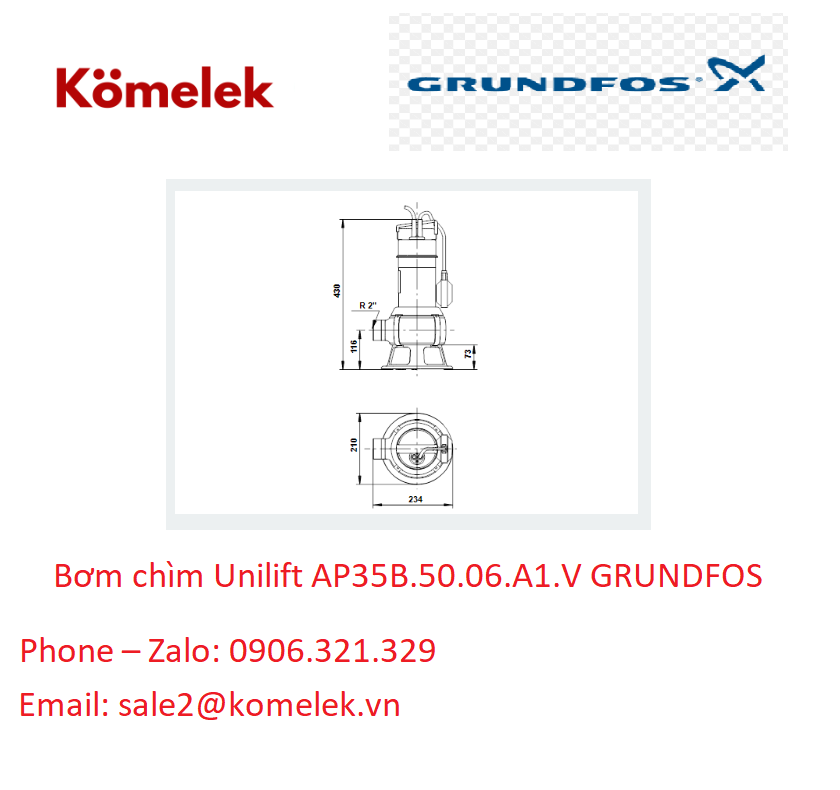 Bơm chìm Unilift AP35B.50.06.A1.V GRUNDFOS2