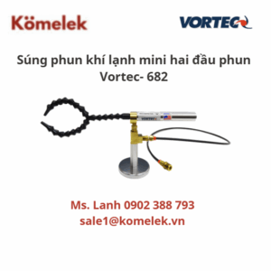 Súng phun khí lạnh mini hai đầu phun Vortec- 682