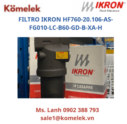 FILTRO IKRON HF760-20.106-AS-FG010-LC-B60-GD-B-XA-H