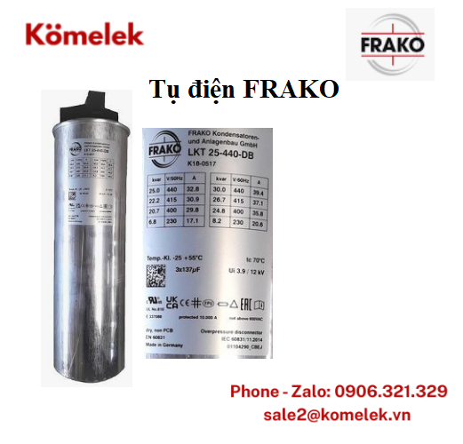 Tụ Điện FRAKO LKT-F-045.0-1-1200-BI TỤ ĐIỆN FRAKO LKT 25-440-DB